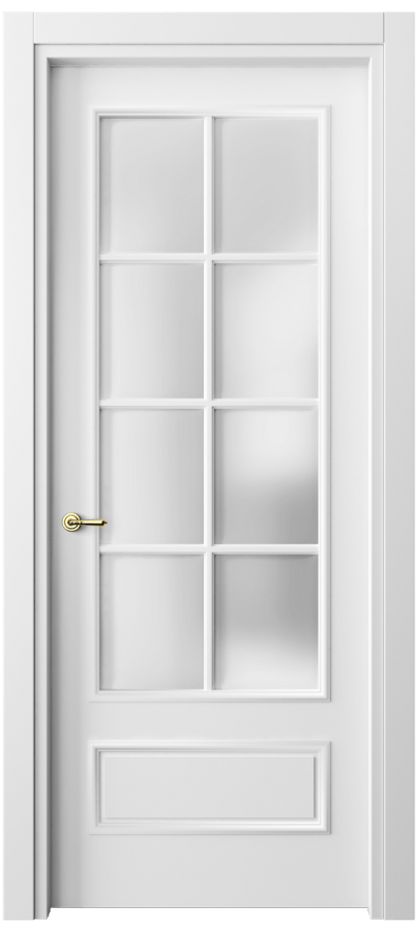 Межкомнатная дверь Paris 8112 Матовый белоснежный Сатинированное стекло Цена 76999 ₽| Volhovec