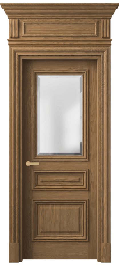 Межкомнатная дверь Antique 7304 Дуб мускатный матовый Сатинированное стекло с фацетом Цена 279670 ₽ | Volhovec