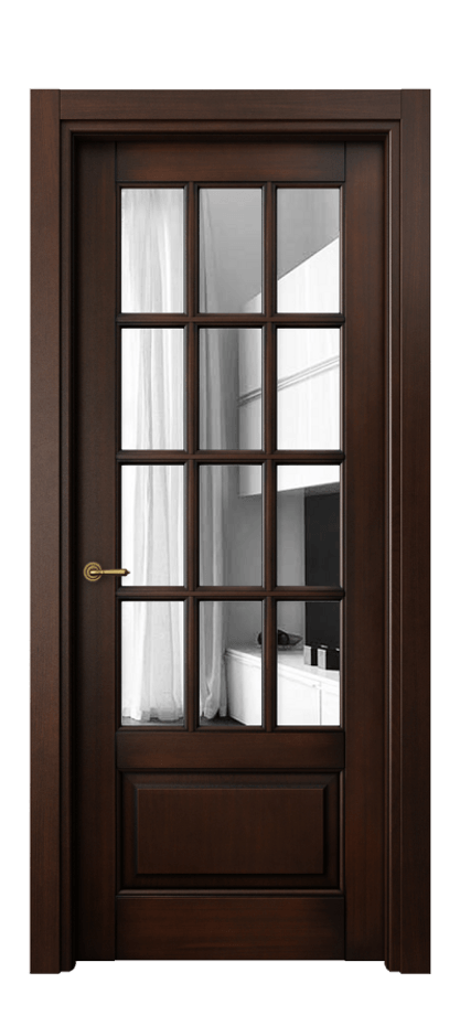 Межкомнатная дверь Toscana Grigliato 6313 Бук тёмный с патиной Двустороннее зеркало, триплекс Цена 135799 ₽ | Volhovec