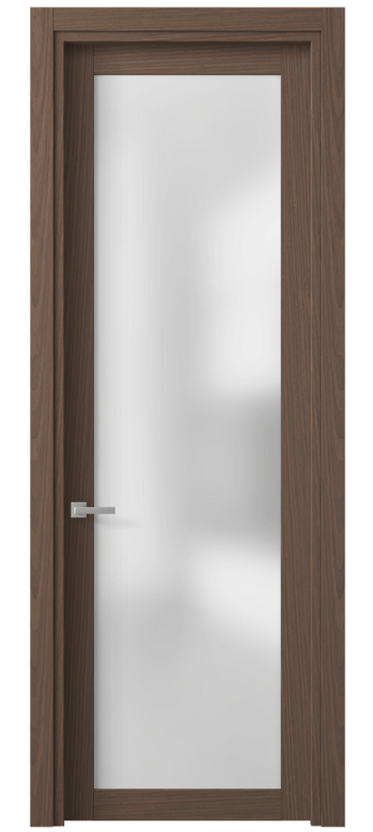 Межкомнатная дверь Planum 2102 Дуб кофейный Сатинированное стекло Цена 58399 ₽ | Volhovec