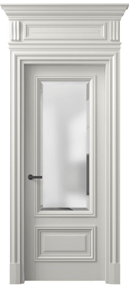 Межкомнатная дверь Antique 7306 Бук серый Сатинированное стекло с фацетом, 6 мм Цена 155229 ₽ | Volhovec