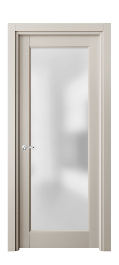 Межкомнатная дверь Toscana Elegante 6300 Бук светло-бежевый Сатинированное стекло Цена 94599 ₽ | Volhovec