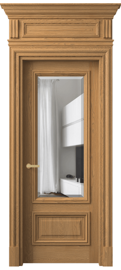 Межкомнатная дверь Antique 7306 Дуб пшеничный матовый Прозрачное стекло с фацетом Цена 266349 ₽ | Volhovec