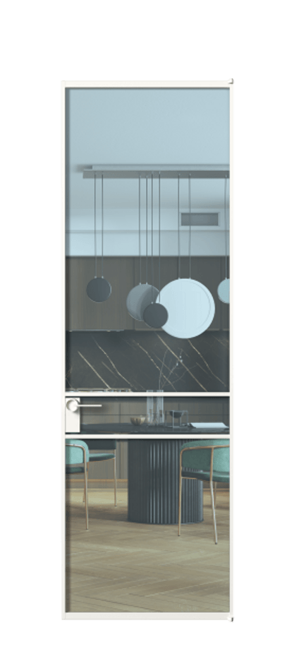 Алюминиевая дверь АЛПЛ040.02  Алюминий Белый Прозрачное голубое стекло, триплекс, 6мм. Без короба бел Цена 190580 Стоимость комплекта двери включает: 
1. Полотно (600/650/700/750/800/850/900/950*2000-2400 мм).
2. Короб
3. Комплект фурнитуры (2 торцевые петли и магнитный замок с ответной планкой). Фабрика дверей Волховец 8 (800) 551 43 19  Алюминиевая дверь АЛПЛ040.02 Алюминий Белый Прозрачное голубое стекло, триплекс, 6мм Цена 190580  | Volhovec