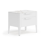 Тумба прикроватная Piega 2 ящика Матовый белоснежный