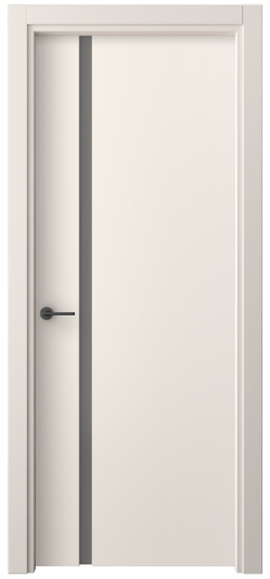 Дверь межкомнатная 4222 ПЭКБ СЕР САТ. Цвет ПЭТ кремово-белый. Материал ПЭТ. Коллекция Freedom. Картинка.