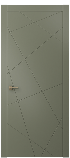 Дверь межкомнатная 8048 МОТ. Цвет Матовый оливковый тёмный. Материал Гладкая эмаль. Коллекция Linea. Картинка.