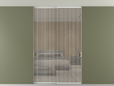 Перегородка Formato внутри проёма скрытое крепление в потолок 2 створки