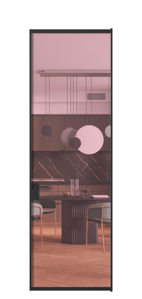 Дверь межкомнатная АЛПЛ040.01 ПРОЗ РОЗ ЧЕР. Цвет Алюминий Черный. Материал Алюминий. Коллекция Formato. Картинка.