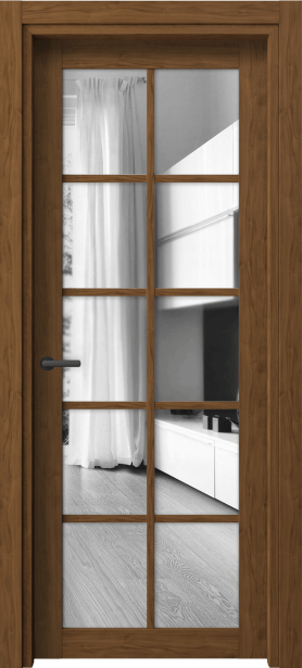 Дверь межкомнатная 2106 ЛОР ДВ ЗЕР. Цвет Лесной орех. Материал Ламинатин. Коллекция Neo. Картинка.